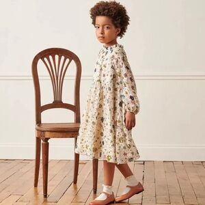 Bonpoint silk metallic dress